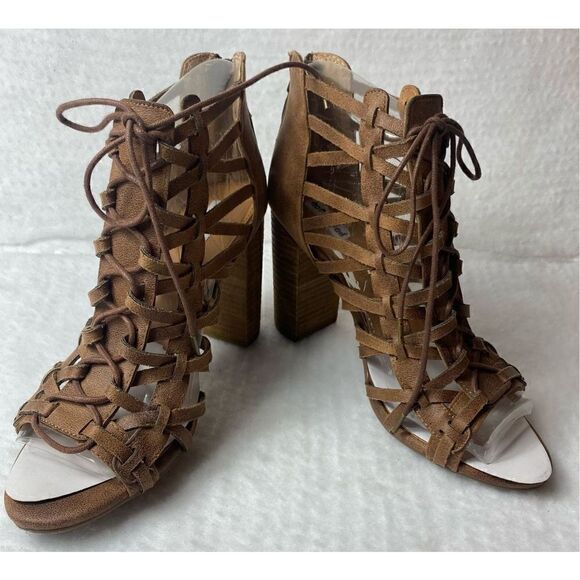 Not Rated Tan Jacey Heeled Sandal - Picture 1 of 6